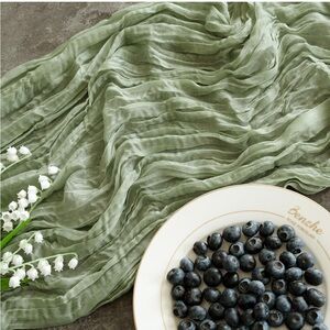 13 Wedding Table Runners in Sage Green (price is for 13 total)